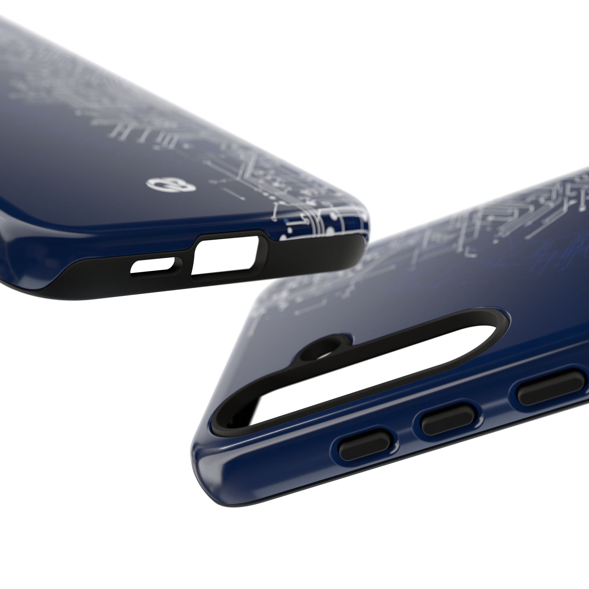 Blue Tough Phone Case for Samsung - Cobalt Circuit Logic
