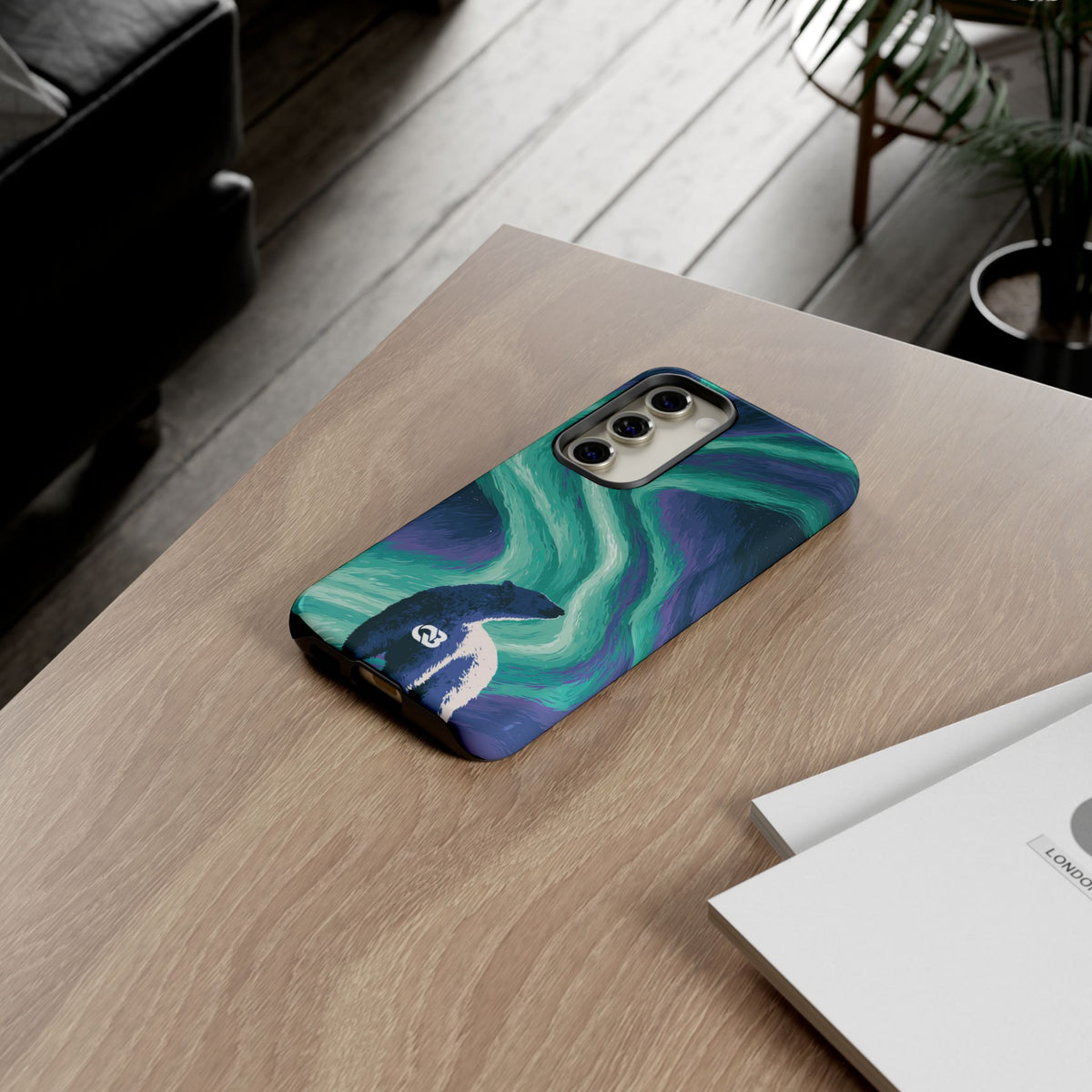Arctic Aurora Bear · Tough Phone Case for Samsung · Teal