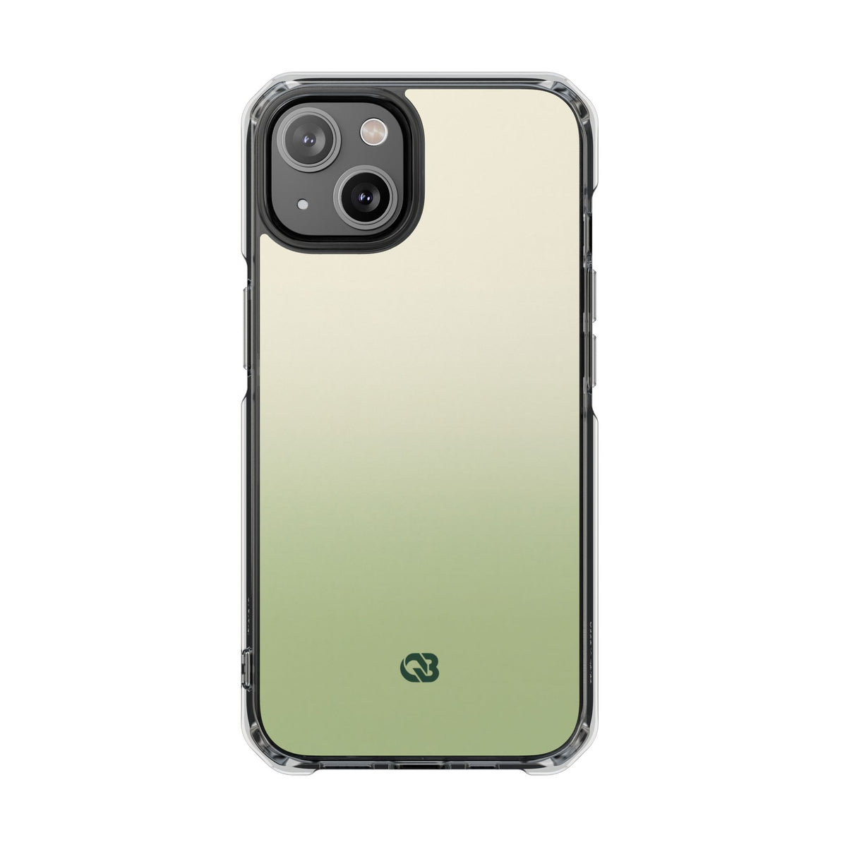 Muted Sage Ombre · Clear Impact Magnetic Phone Case for iPhone · Green