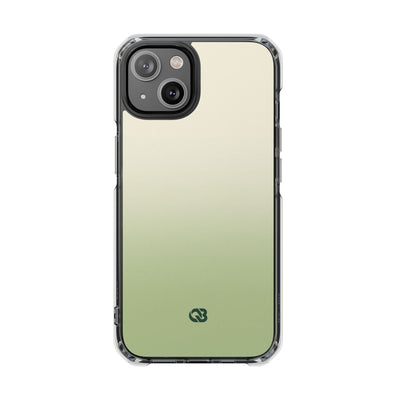 Muted Sage Ombre · Clear Impact Magnetic Phone Case for iPhone · Green