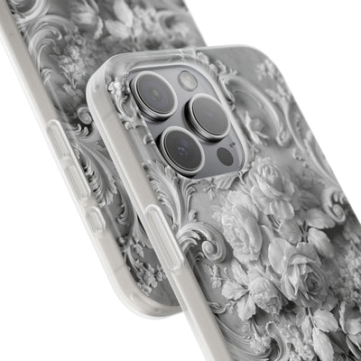 Rococo Marble Rose · Lite Phone Case for iPhone ·  White