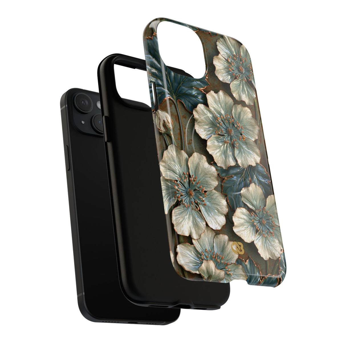 Gilded Blossom Reverie · Tough 2.0 Magnetic Phone Case for iPhone · Teal