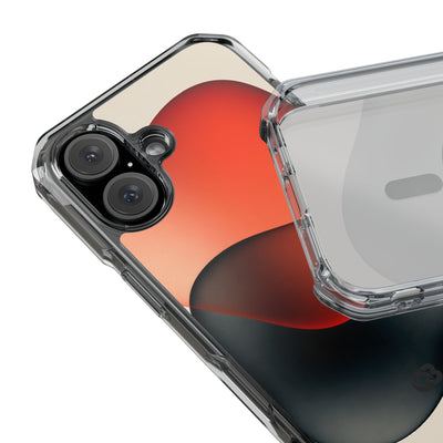 Translucent Crimson Form · Clear Impact Magnetic Phone Case for iPhone · Red