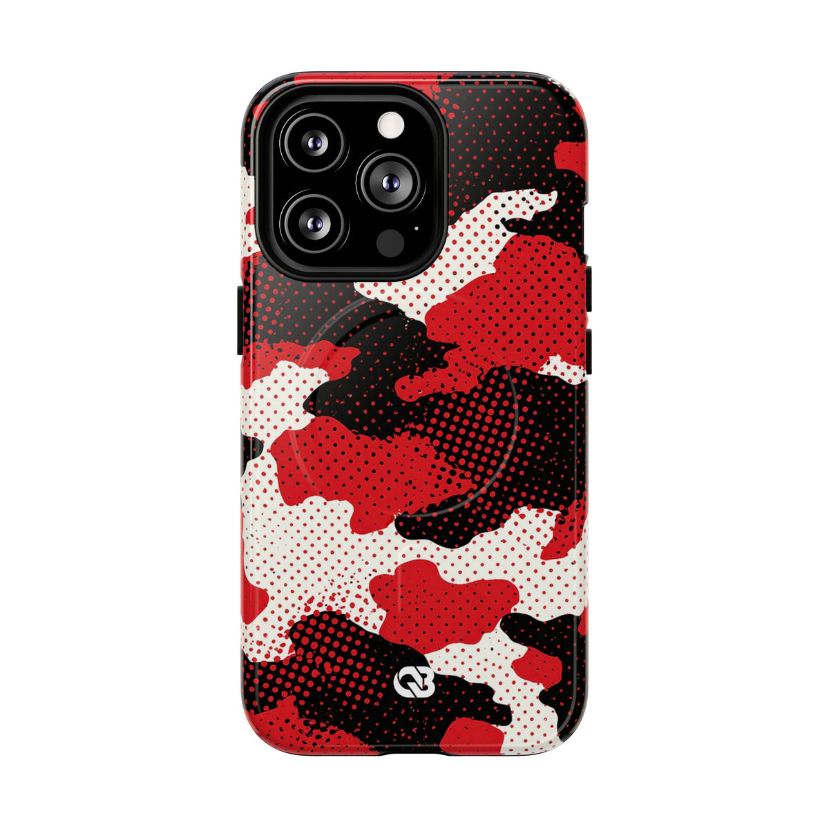 Crimson Halftone Camo · Tough 2.0 Magnetic Phone Case for iPhone · Red