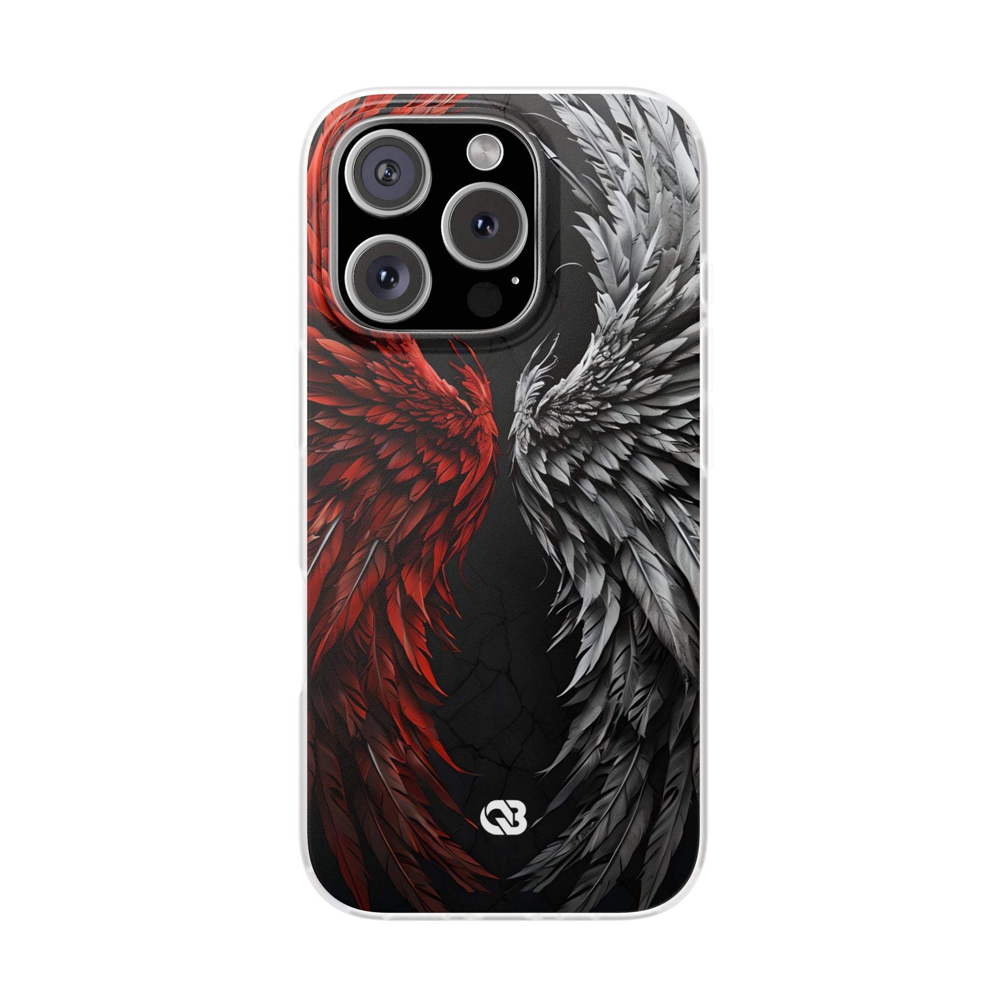 Split Crimson Wing · Soft Phone Case for iPhone