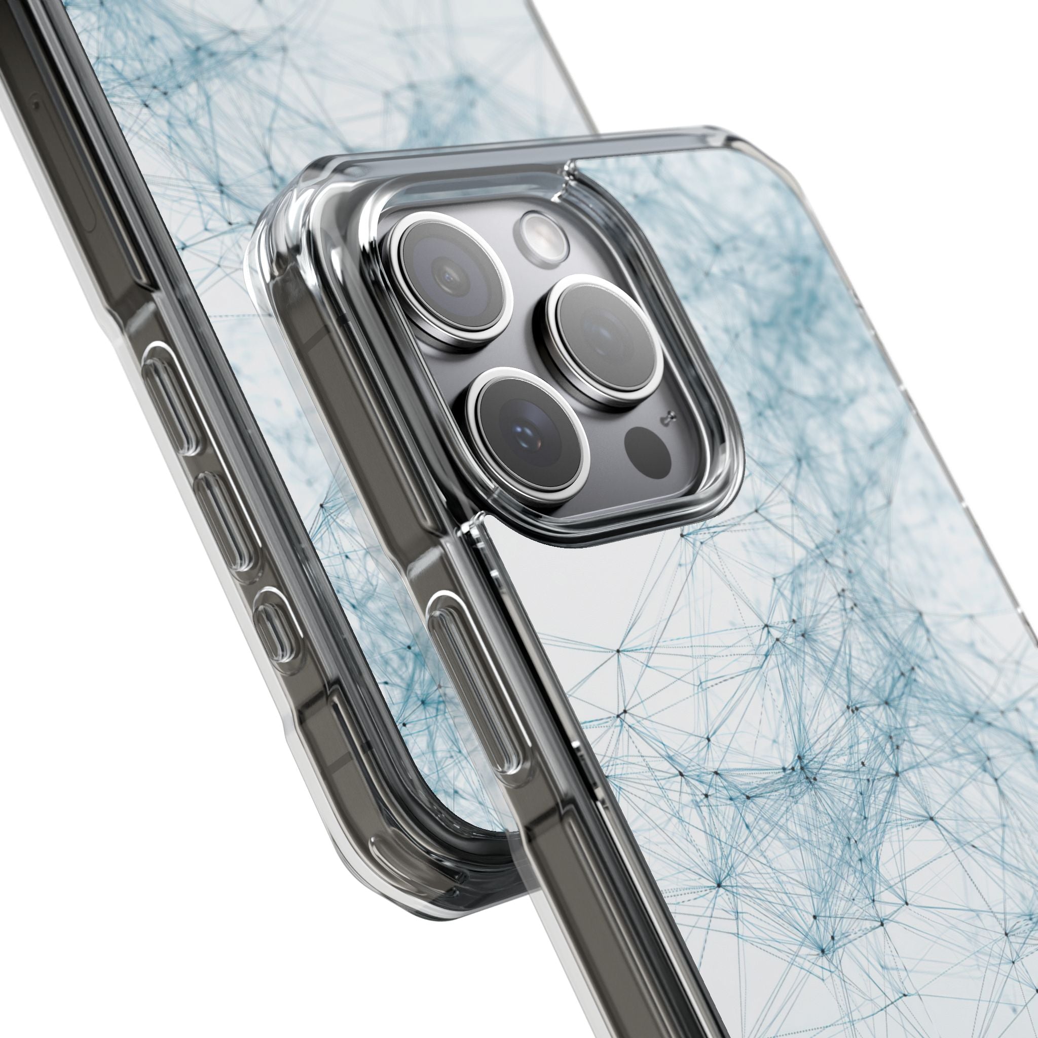 Blue Impact MagSafe Phone Case for iPhone - Glacial Neural Web
