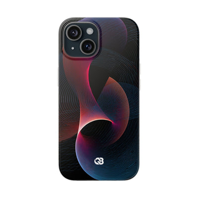 Black Lite Phone Case for iPhone - Cobalt Crimson Flux