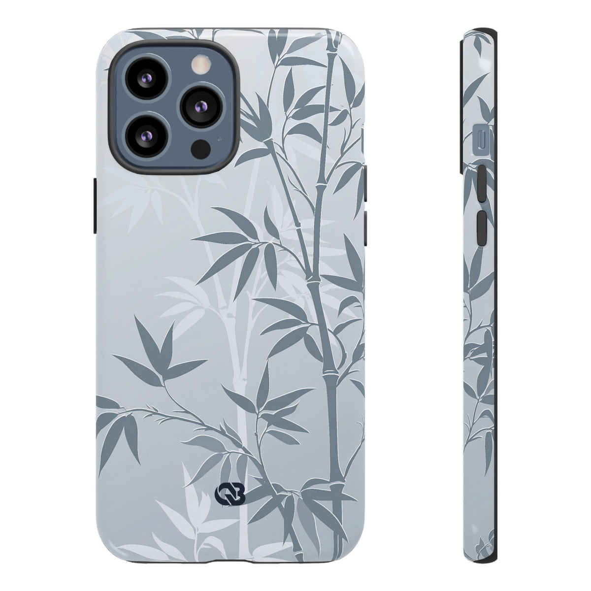 Misty Bamboo Grove · Tough Phone Case for iPhone · Blue