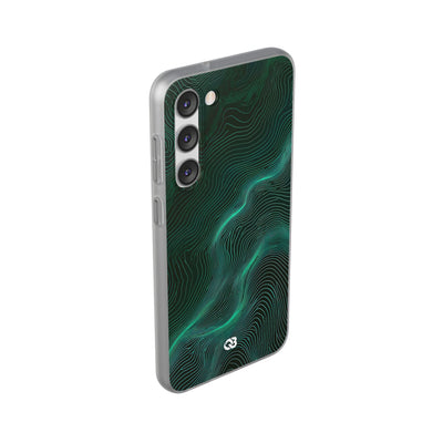 Teal Lite Phone Case for Samsung - Neon Jade Contour
