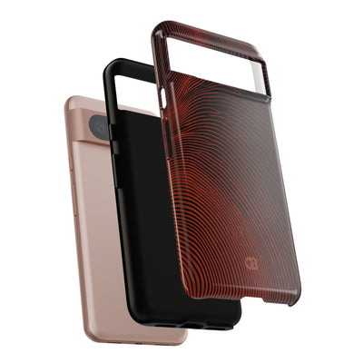 Red Tough Phone Case for Google Pixel - Terracotta Nerve Map