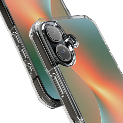 Radiant Contour · Clear Impact Magnetic Phone Case for iPhone · Orange