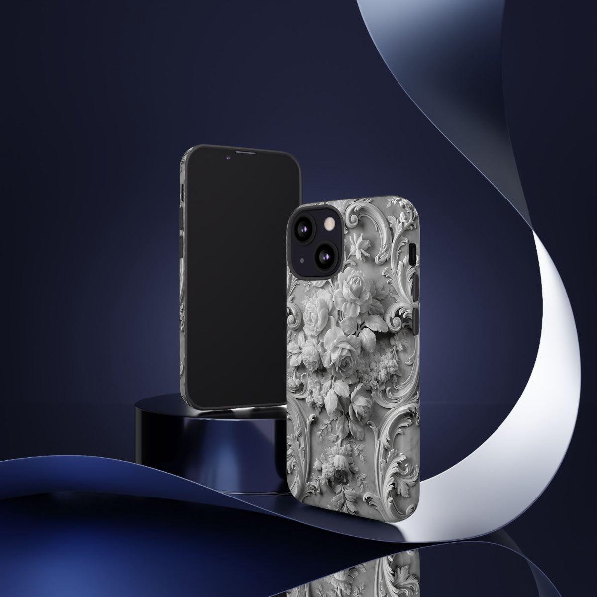 Rococo Marble Rose · Tough Phone Case for iPhone · White