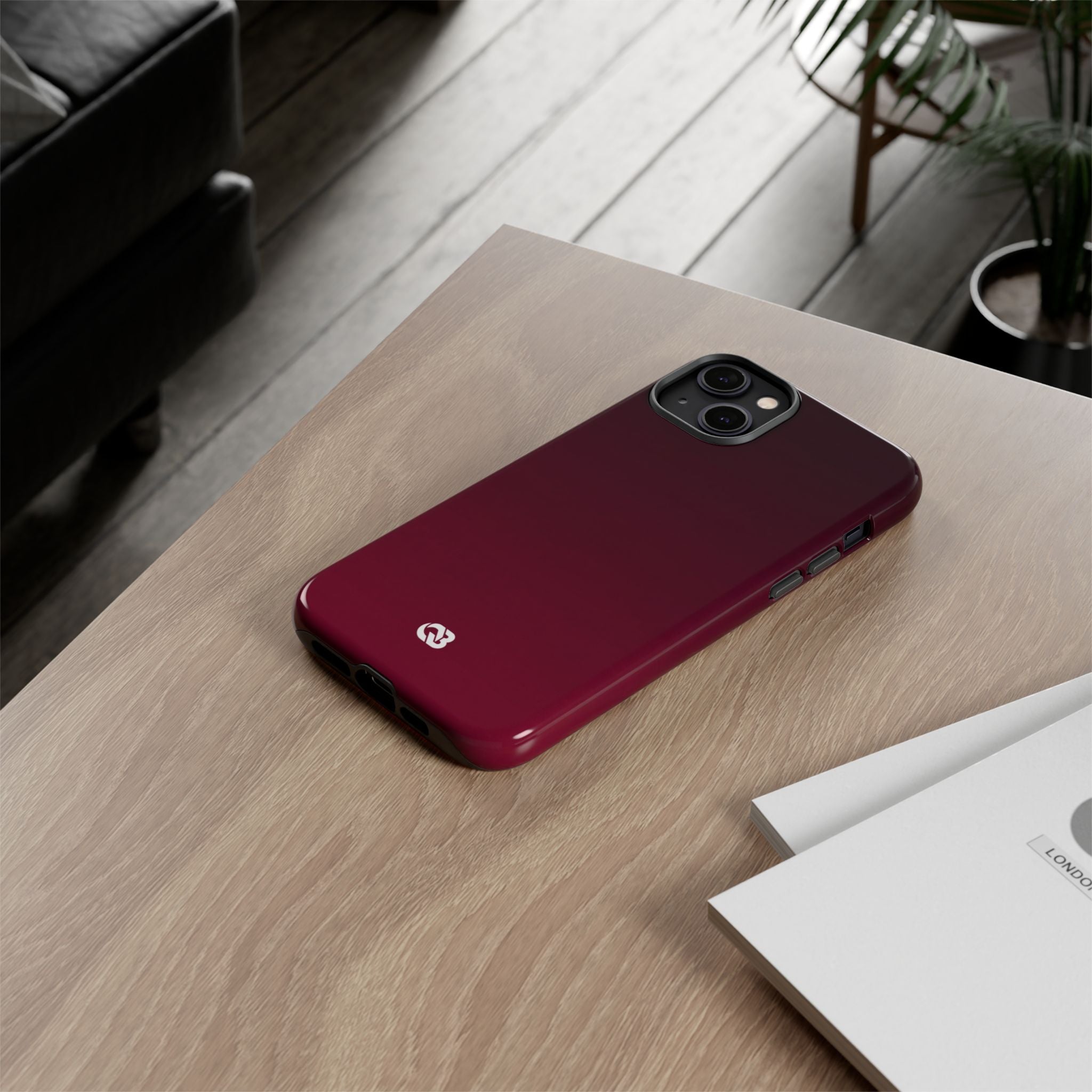 Red Tough Phone Case for iPhone - Deep Sangria Gradient