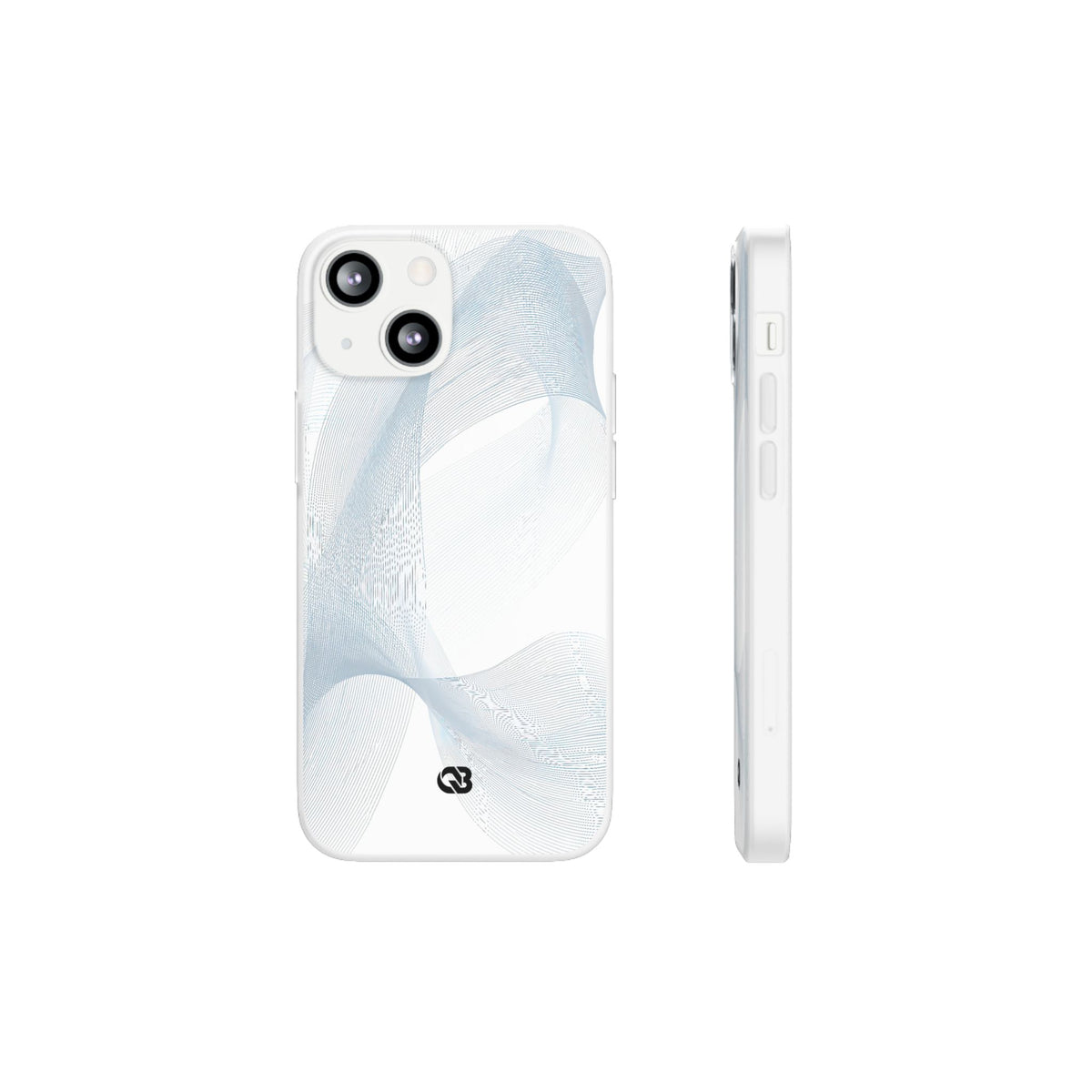 Glacial Contour Waves · Lite Phone Case for iPhone ·  White