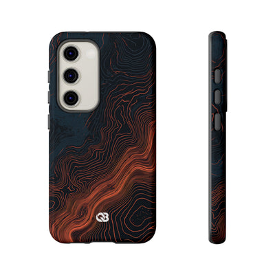 Black Tough Phone Case for Samsung - Volcanic Basalt Map