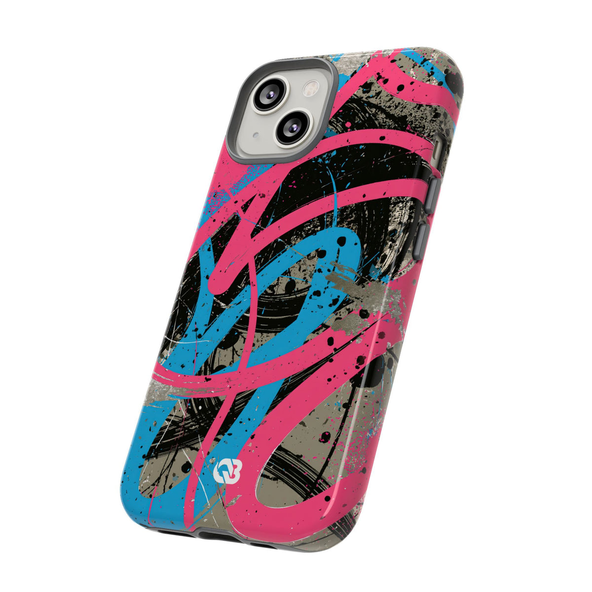 Cyber Splatter Flow · Tough Phone Case for iPhone · Pink