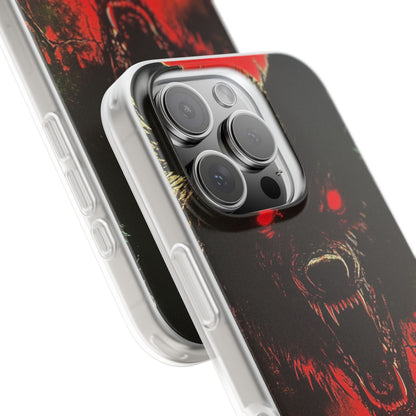 Crimson Wolf iPhone 16 Pro Case - Soft