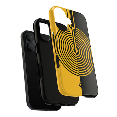 Yellow Tough Phone Case for iPhone - Voltage Sector Pulse
