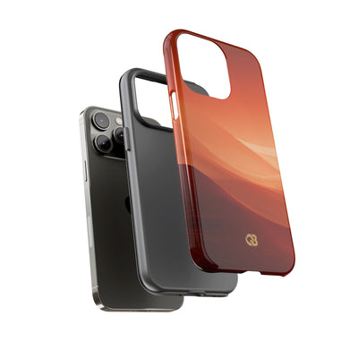 Orange Tough Phone Case for iPhone - Crimson Dune Gradient