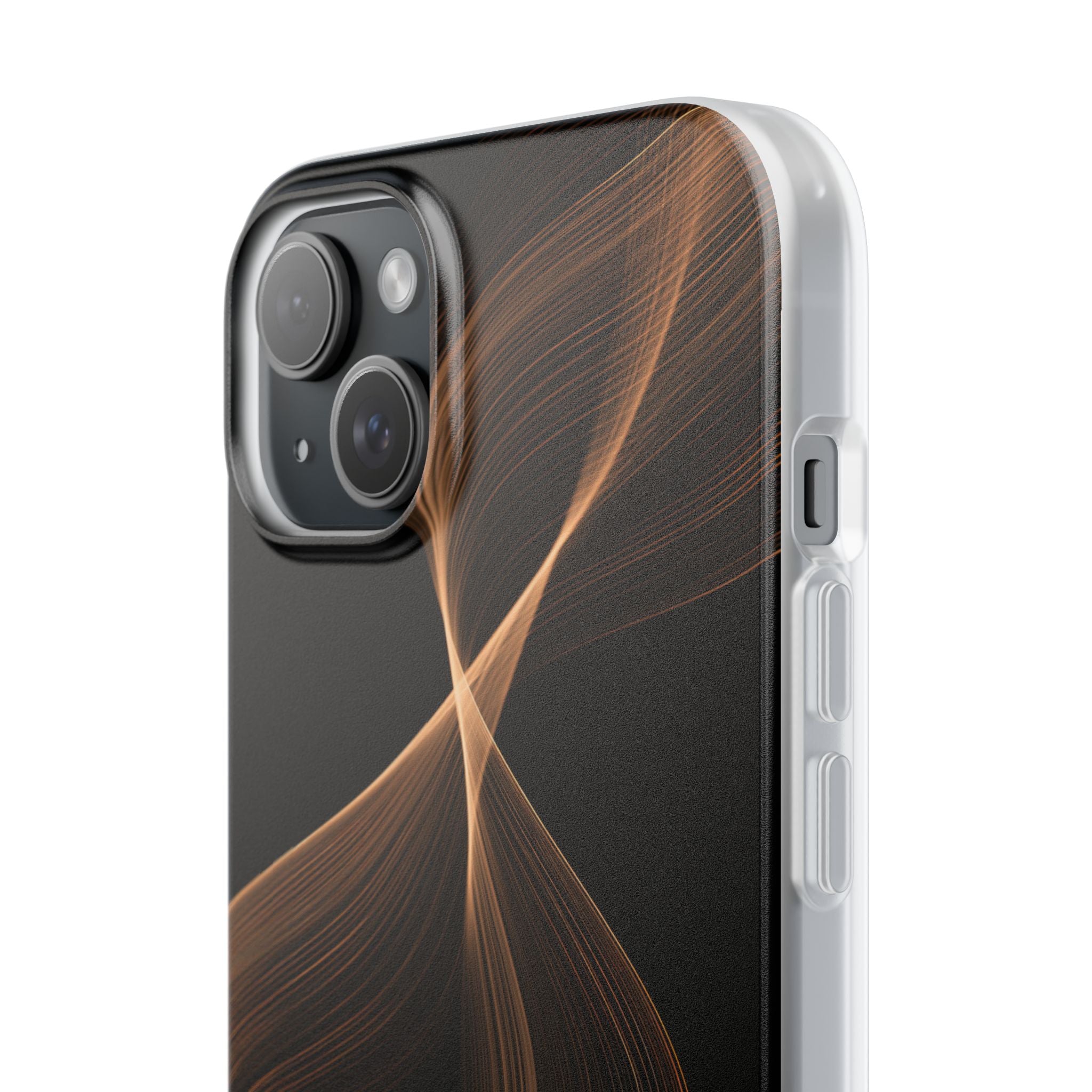 Brown Lite Phone Case for iPhone - Copper Silk Wave