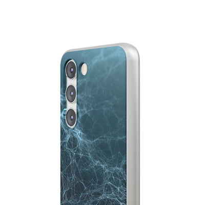 Teal Lite Phone Case for Samsung - Arctic Neural Mesh