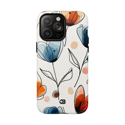 Ink Watercolor Tulips · Tough+ Handyhülle für iPhone · Magsafe