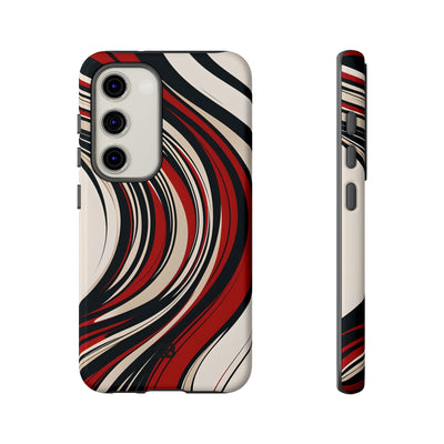 Crimson Flow Waves · Tough Phone Case for Samsung