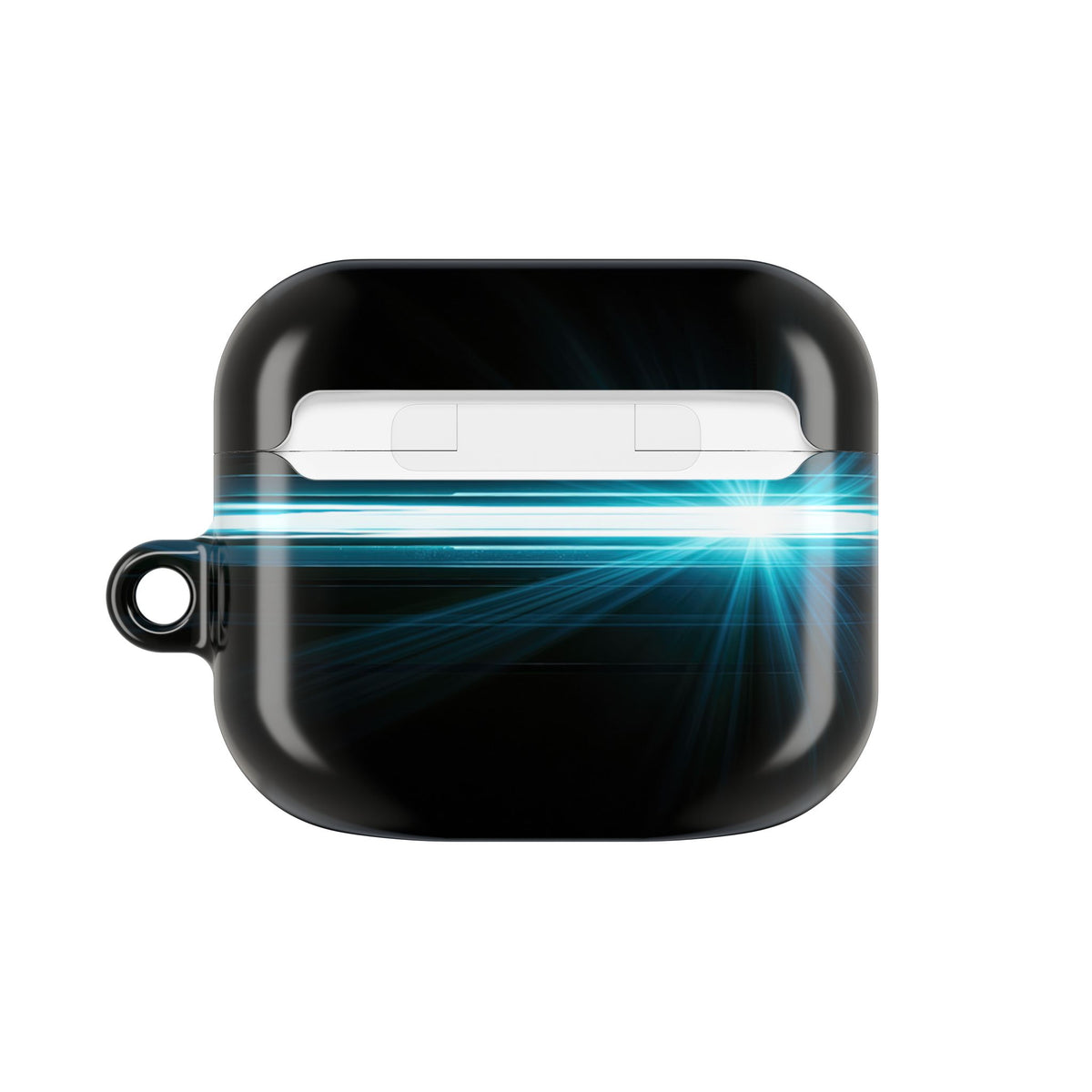 Cyan Anamorphic Flare · Hard Case for AirPods & AirPods Pro · Black