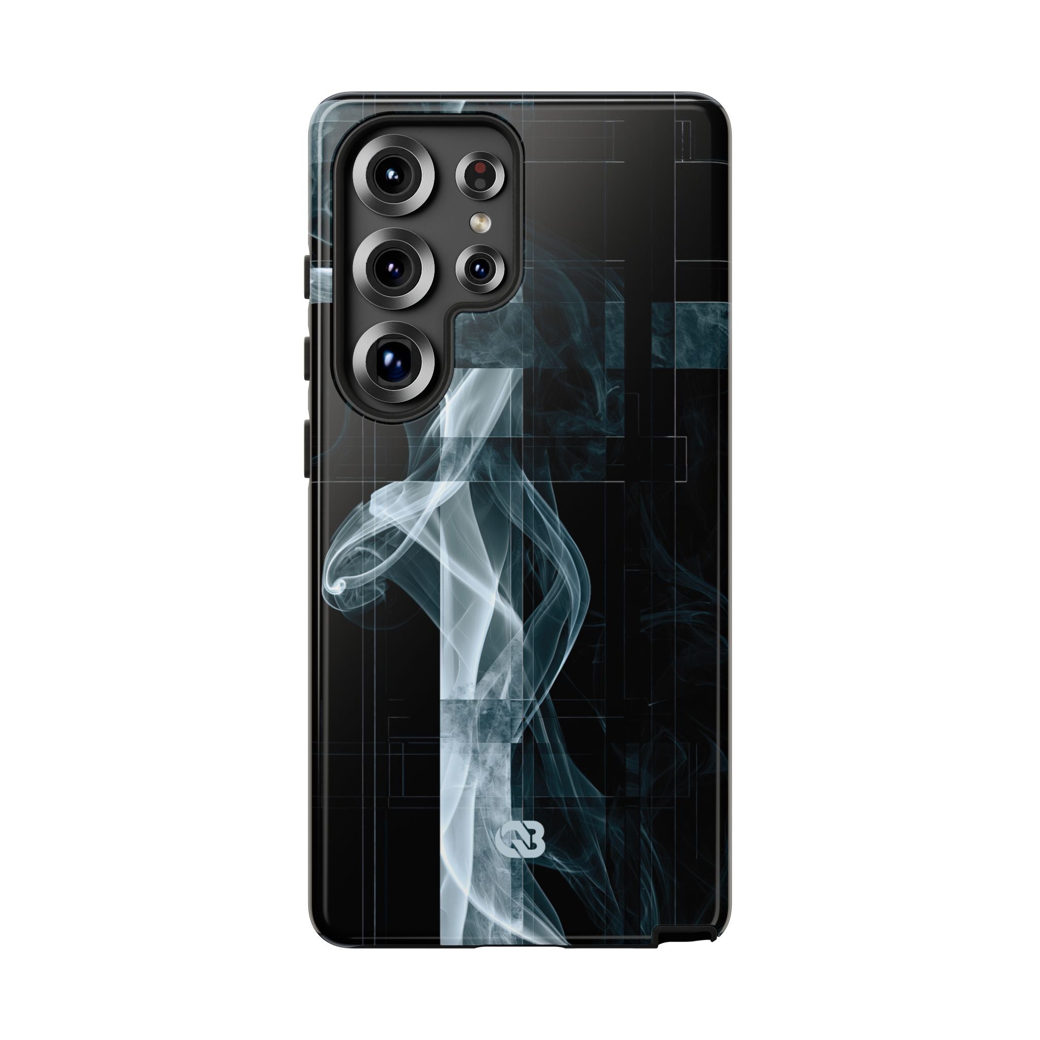 Black Tough Phone Case for Samsung - Arctic Vapor Grid