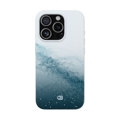 Teal Lite Phone Case for iPhone - Cyan Vector Lattice