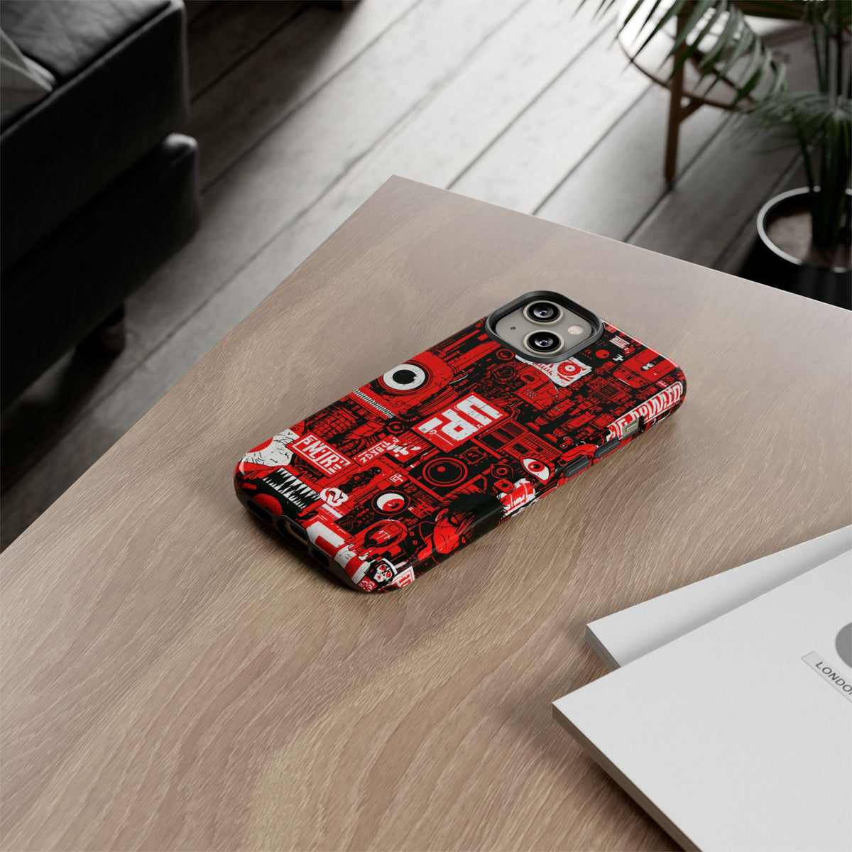 Neo Mecha Collage · Tough Phone Case for iPhone · Red
