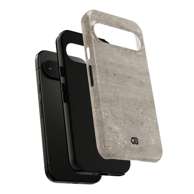 Grey Tough Phone Case for Google Pixel - Brutalist Stone Grit