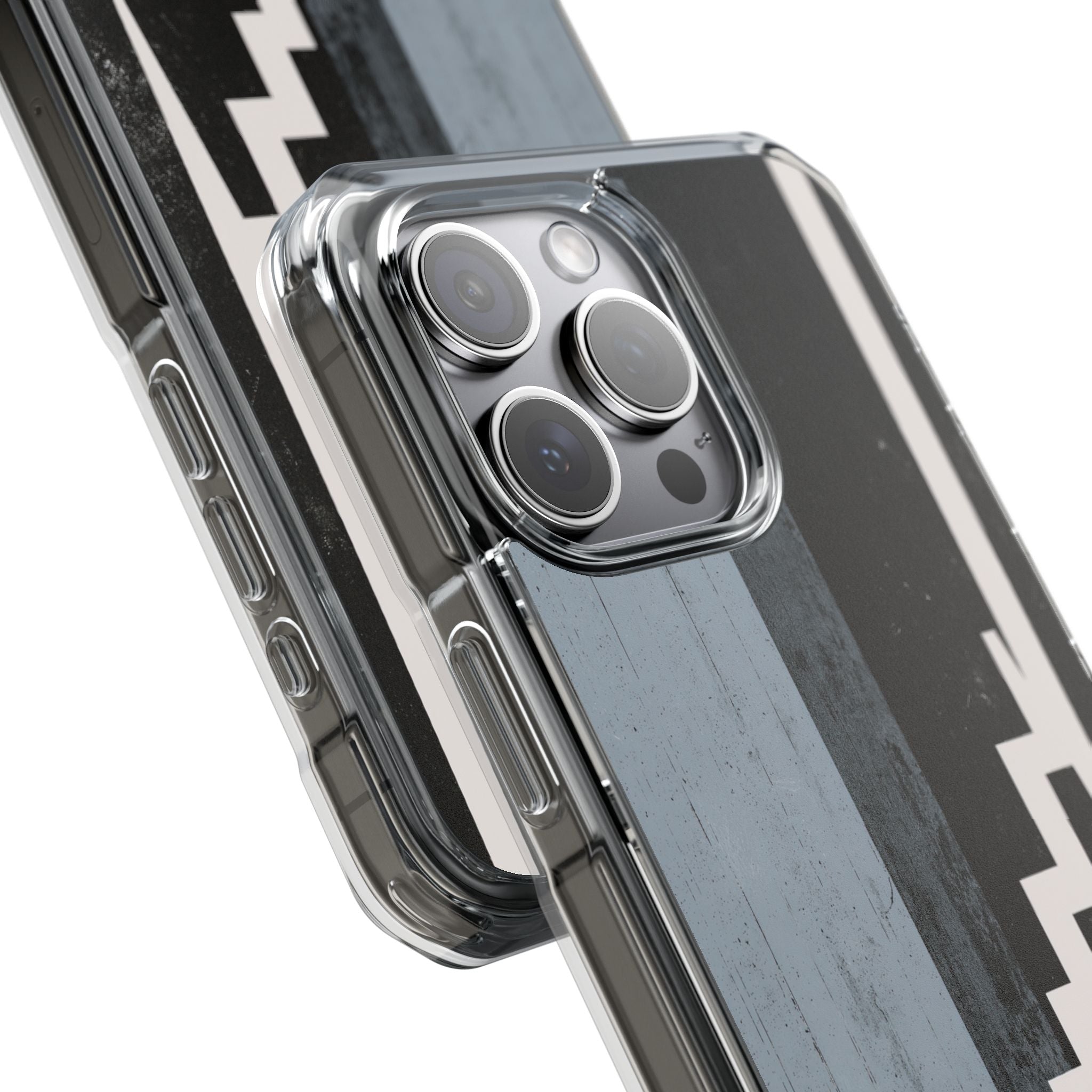 Grey Impact MagSafe Phone Case for iPhone - Industrial Concrete Void