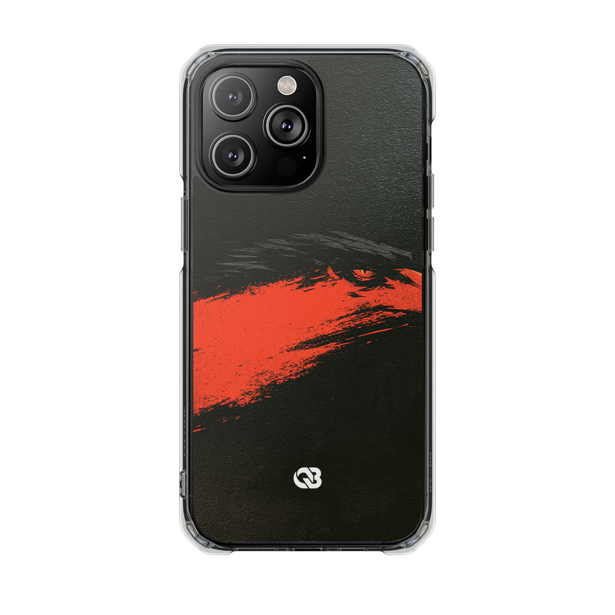 Crimson Raptor Noir · Clear Impact Magnetic Phone Case for iPhone ·  Black
