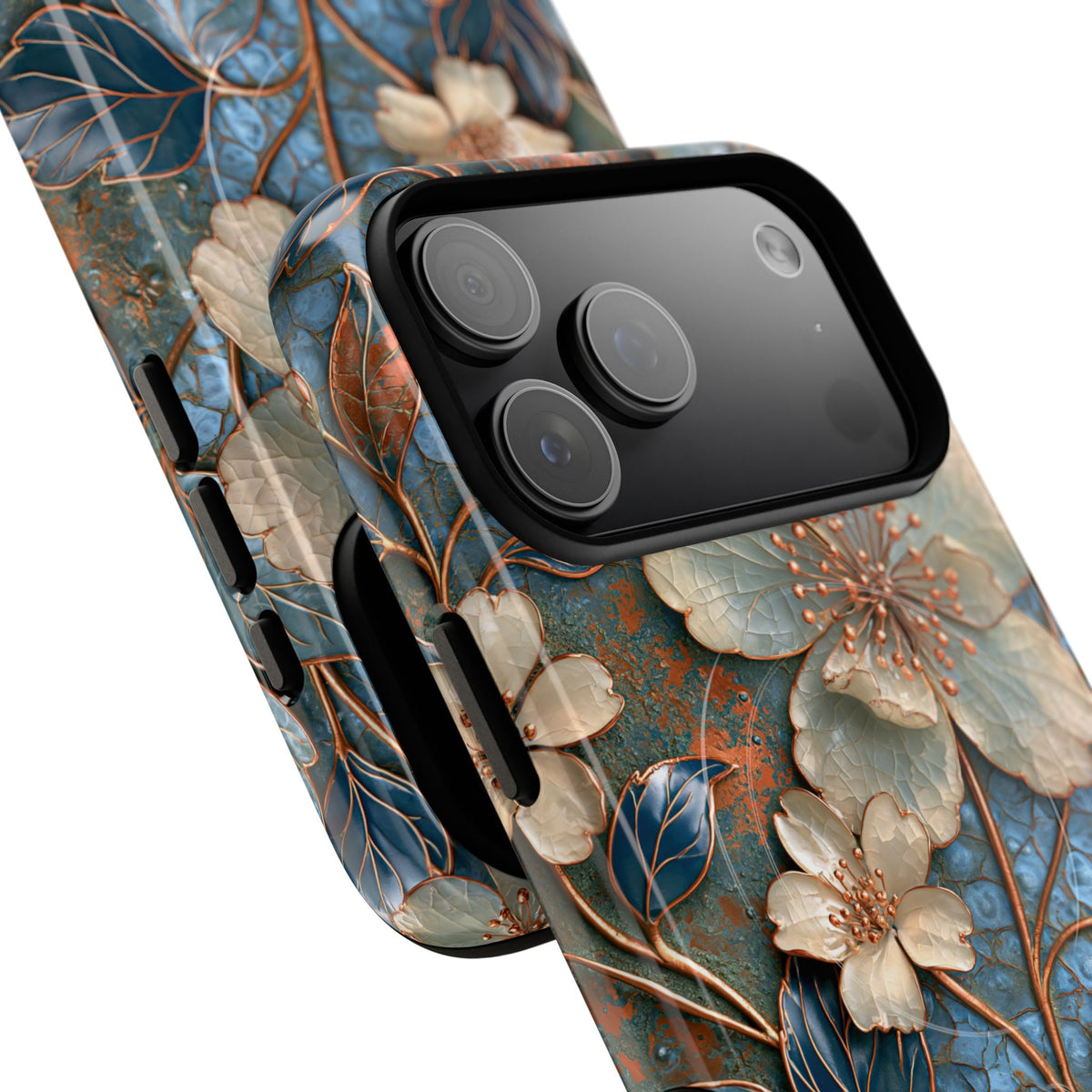 Gilded Blossom Reverie · Tough 2.0 Magnetic Phone Case for iPhone · Teal