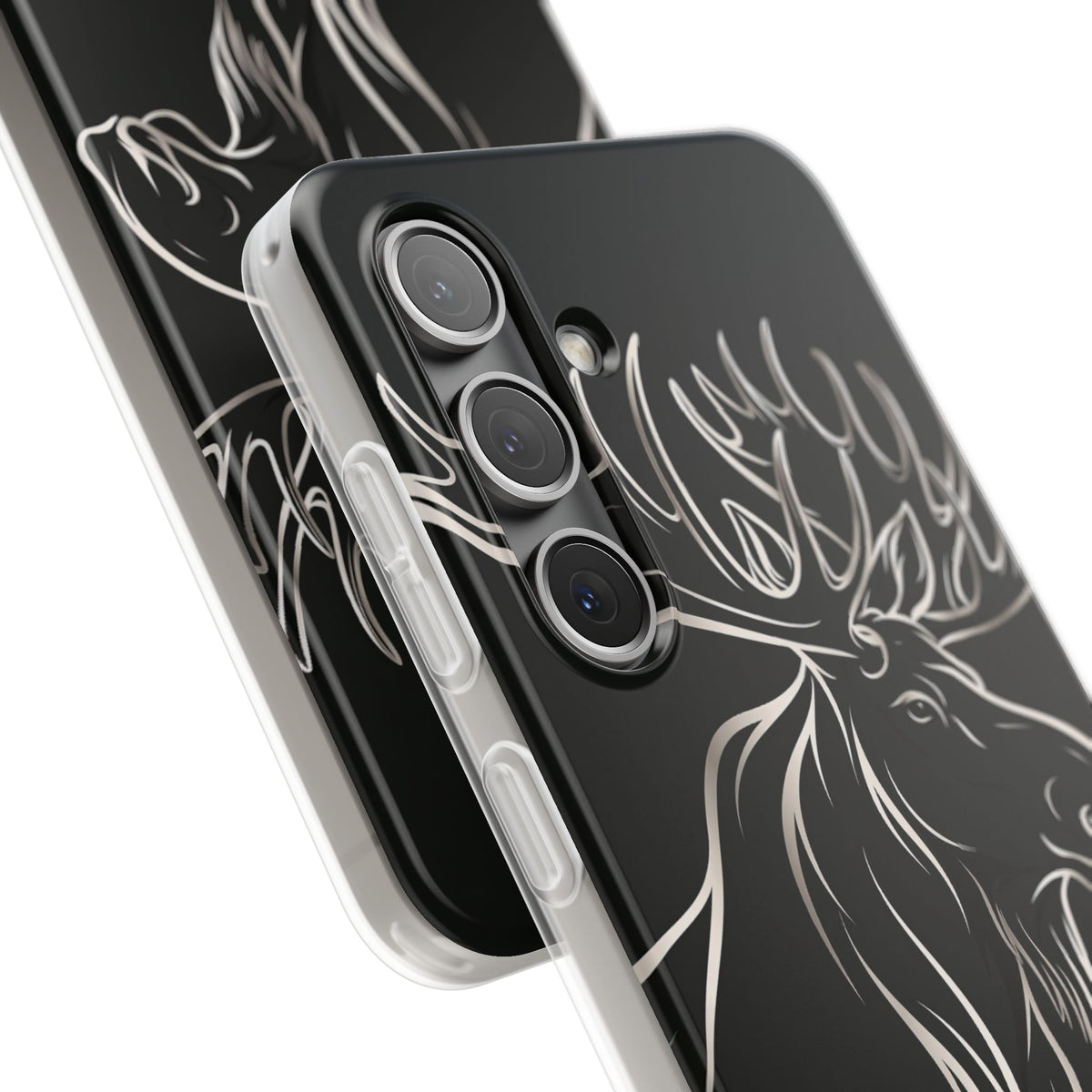 Nordic Moose Contour · Lite Phone Case for Samsung · Black
