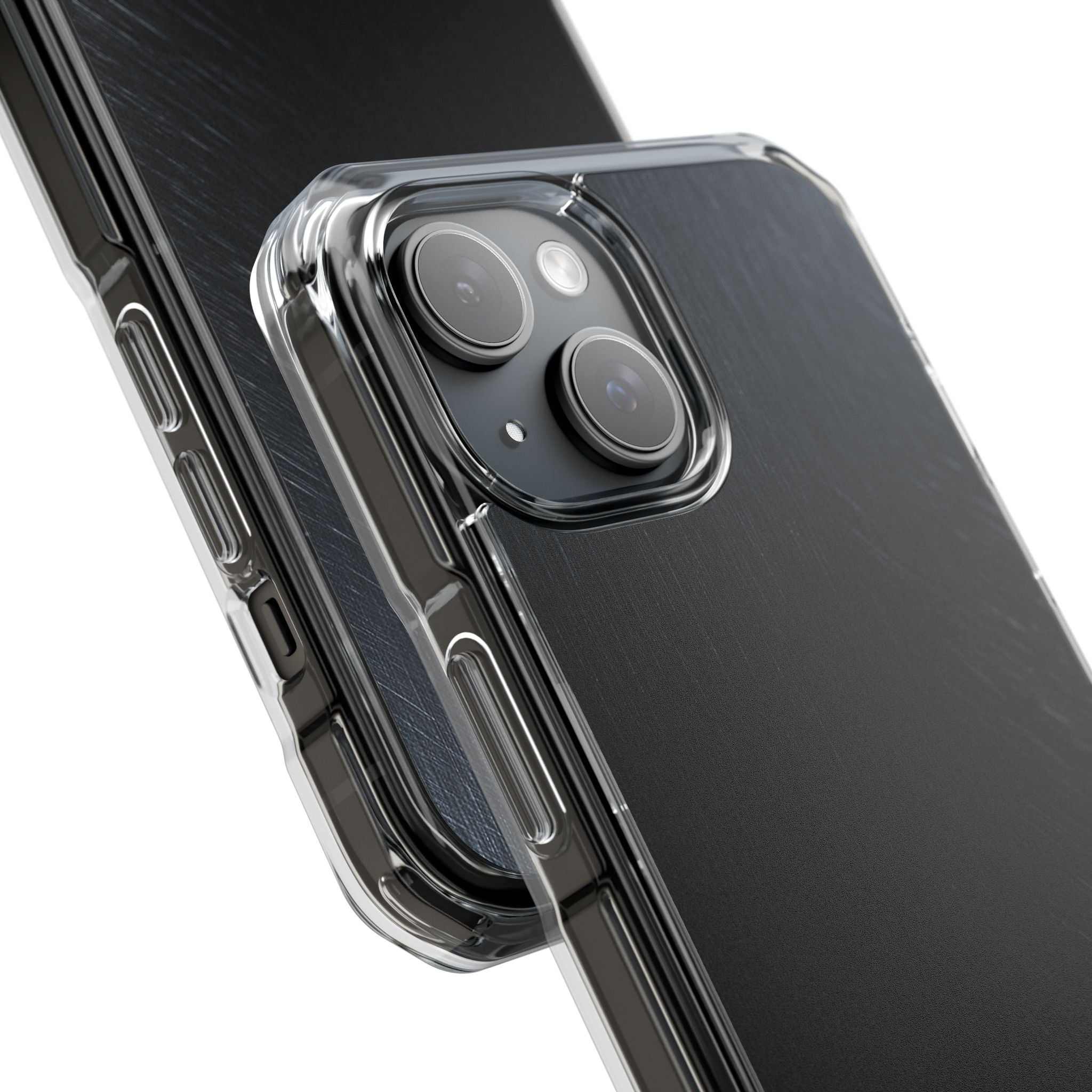 Black Impact MagSafe Phone Case for iPhone - Midnight Brushed Grain