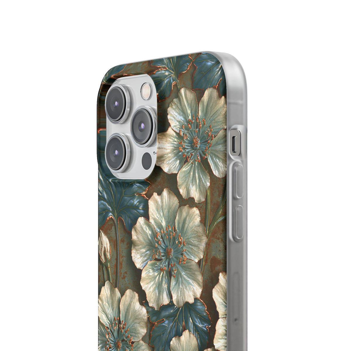 Gilded Blossom Reverie · Lite Phone Case for iPhone ·  Teal