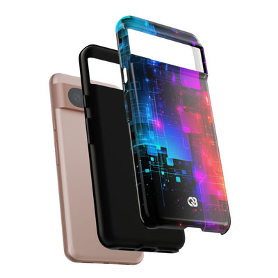 Spectral Circuit Grid · Tough Phone Case for Pixel ·  Black