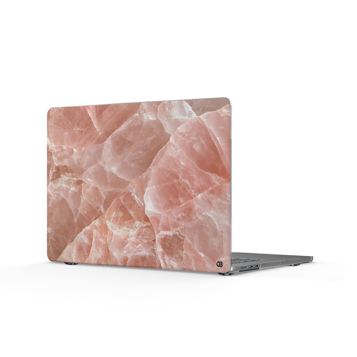 Rose Quartz Facet · Clear Hard Case for MacBook · Pink