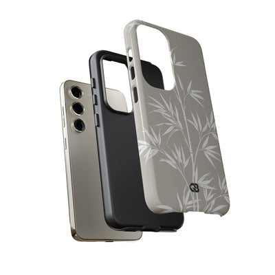 Beige Tough Phone Case for Samsung - Sandstone Bamboo Stalks