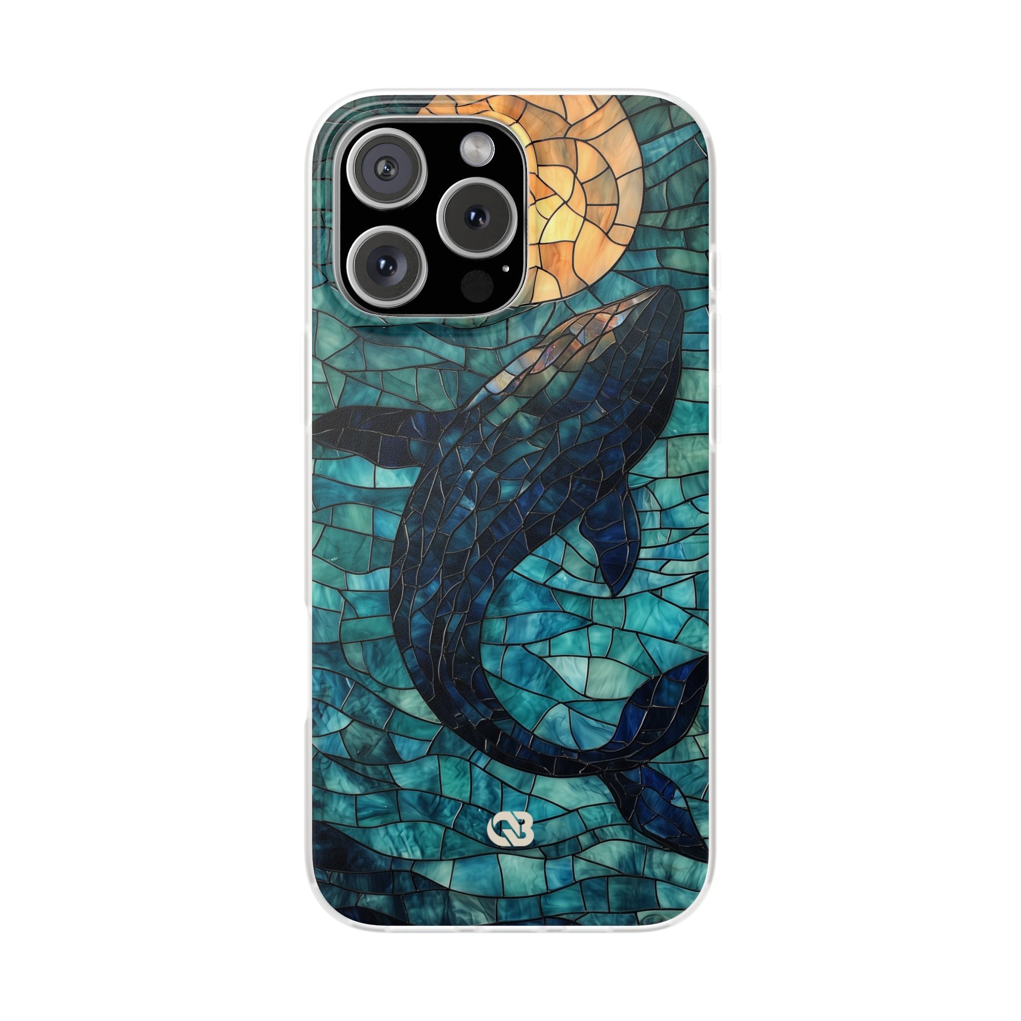 Stained Moon Whale · Soft Phone Case for iPhone