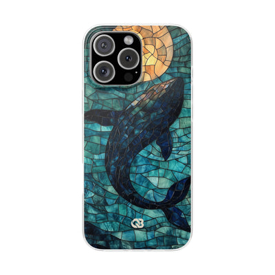 Stained Moon Whale · Soft Phone Case for iPhone
