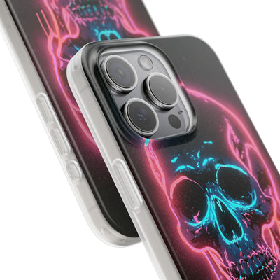 Neon Drip Skull · Lite Phone Case for iPhone ·  Black