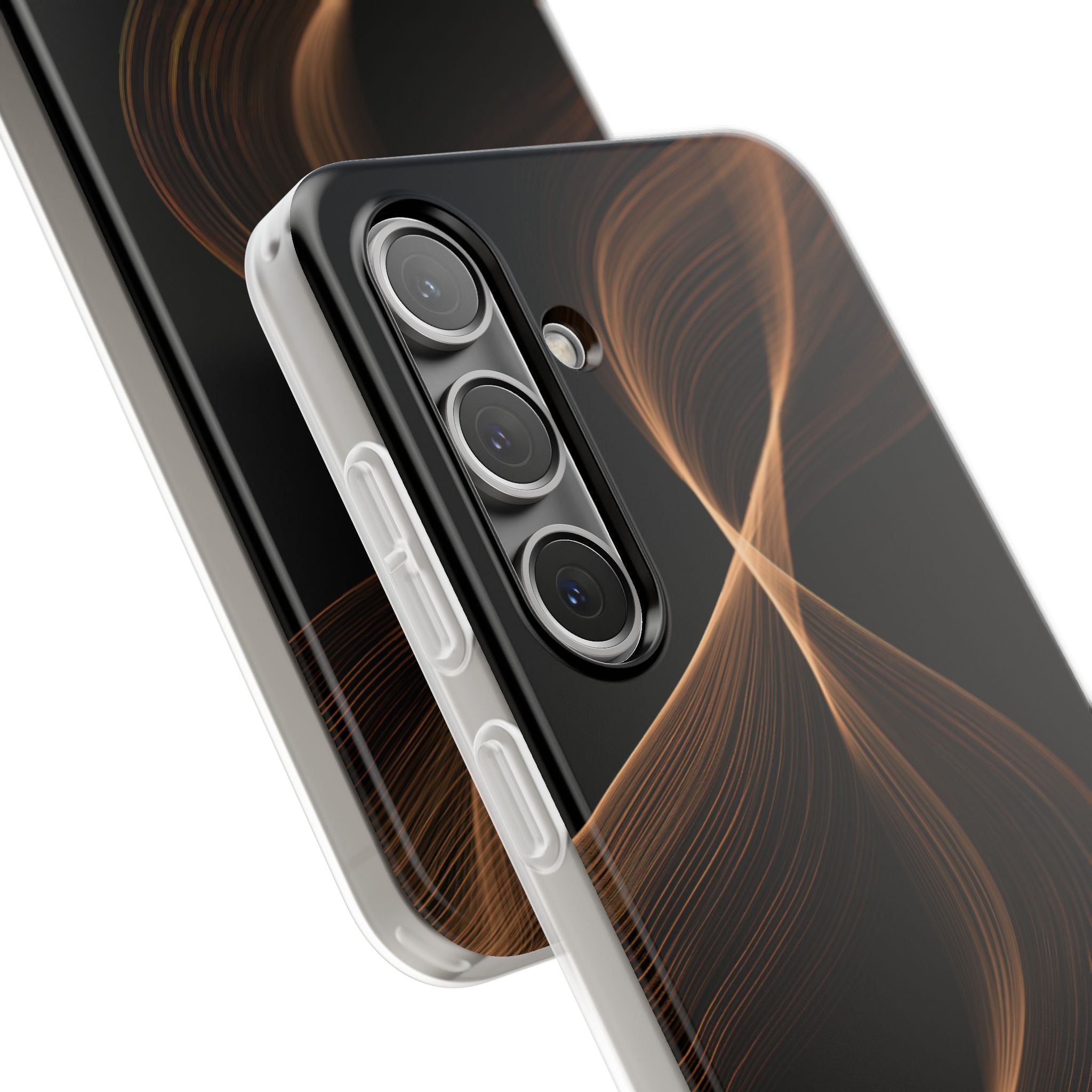 Brown Lite Phone Case for Samsung - Copper Silk Wave