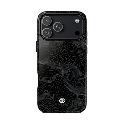 Obsidian Contour Elevation · Tough Phone Case for iPhone · Black