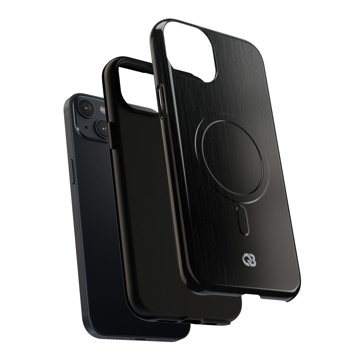Obsidian Brushed Steel · Tough 2.0 Magnetic Phone Case for iPhone · Black