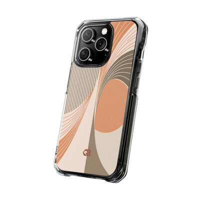 Orange Impact MagSafe Phone Case for iPhone - Desert Arc Horizon