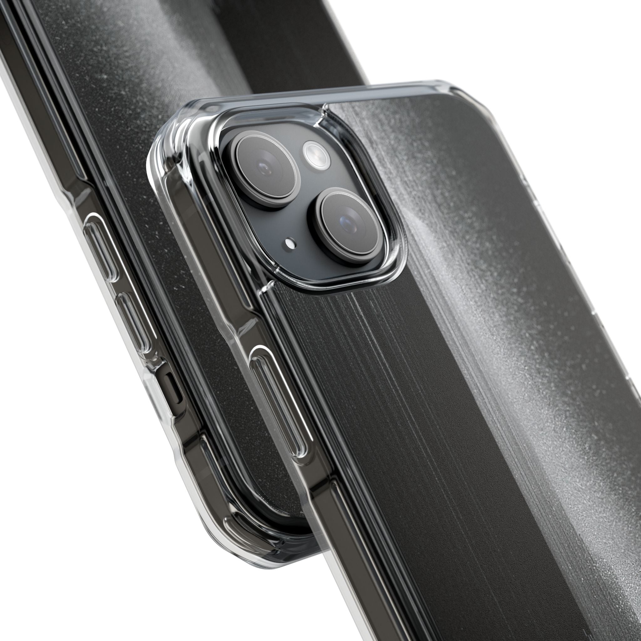Black Impact MagSafe Phone Case for iPhone - Brutalist Pixel Monolith