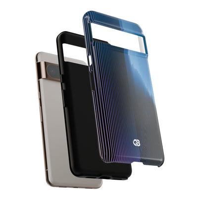 Blue Tough Phone Case for Google Pixel - Indigo Distortion Wave